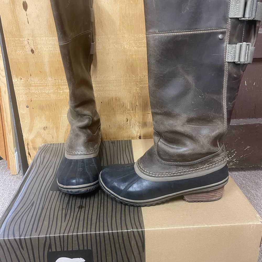 Sorel Brown and Black Winter Boots